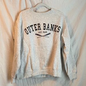 Grey Outter Banks crew neck sweatshirt